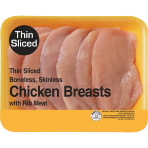 Assured Contemporary Skinny-Sliced Boneless Skinless Hen Breasts, 1.7 – 3.0 lb Package deal