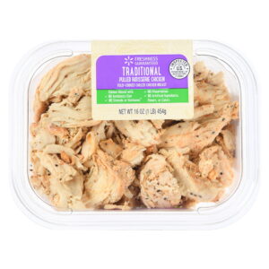 Assured Contemporary Conventional Shredded Rotisserie Rooster Breasts, 16 oz, 18g Protein, No Synthetic Substances, Gluten-Free (Refrigerated)